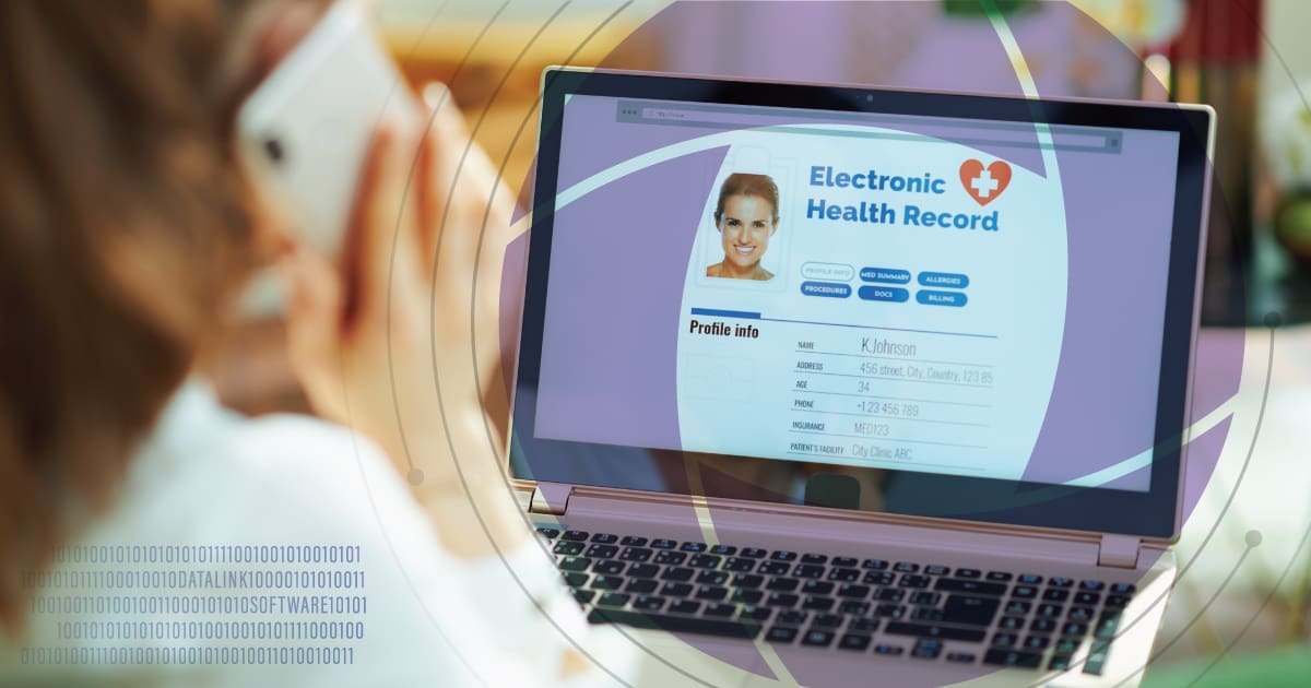 Doctor reviewing an electronic health record
